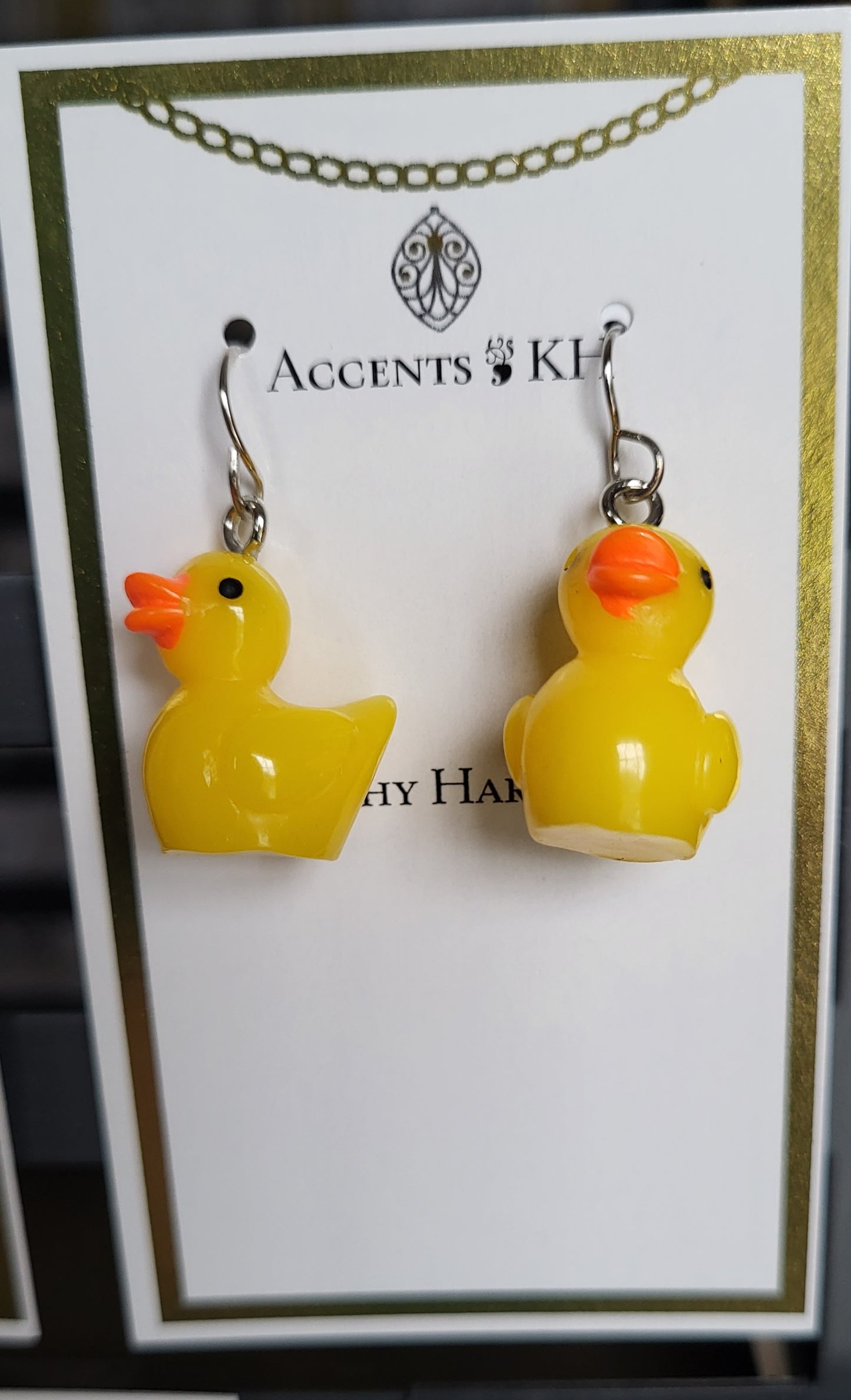 On the Farm 16, 3D Ducks, Stainless Steel Earwire Earrings