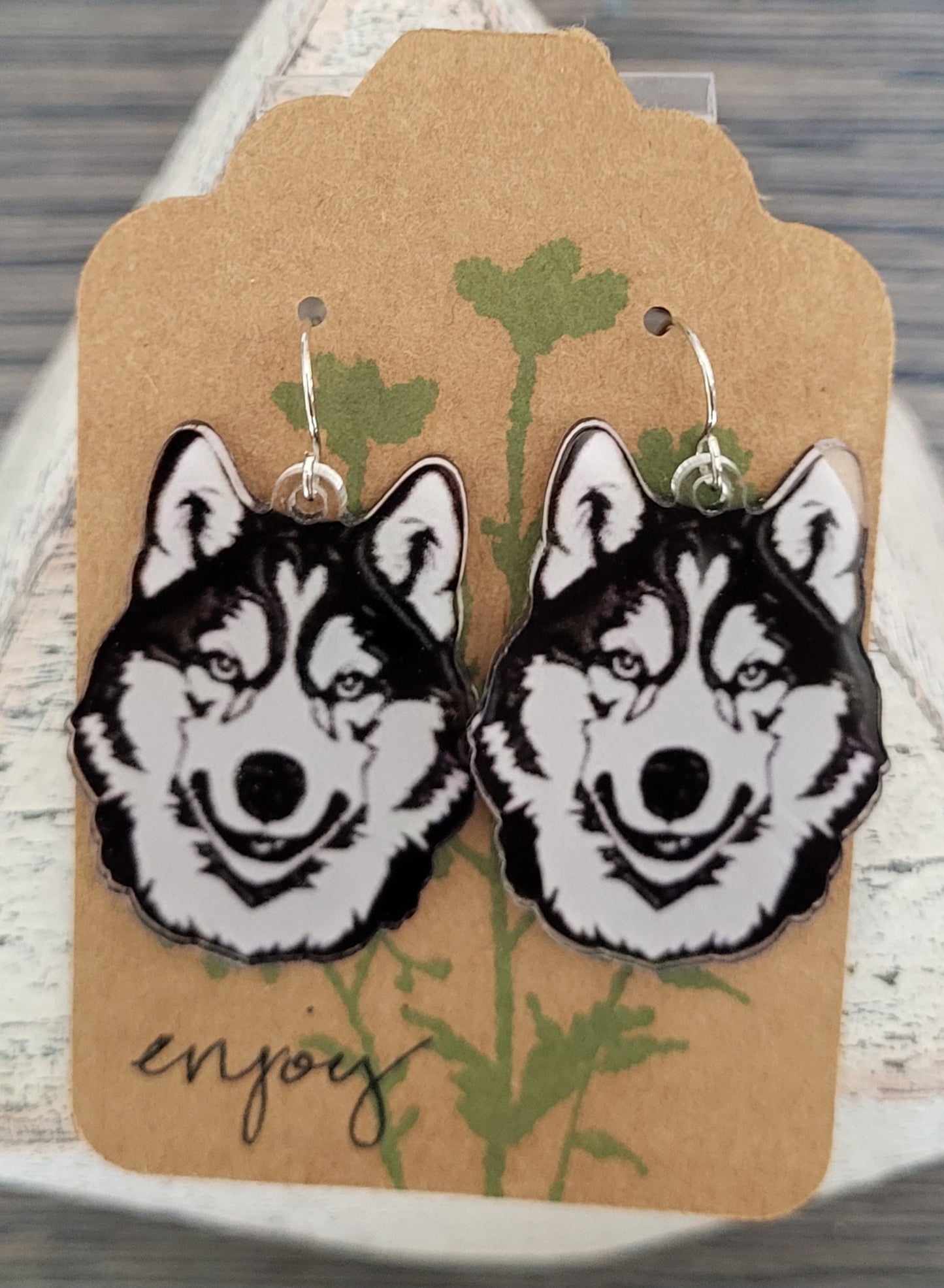 On the Farm 4, Dogs, Stainless Steel Earwire Earrings