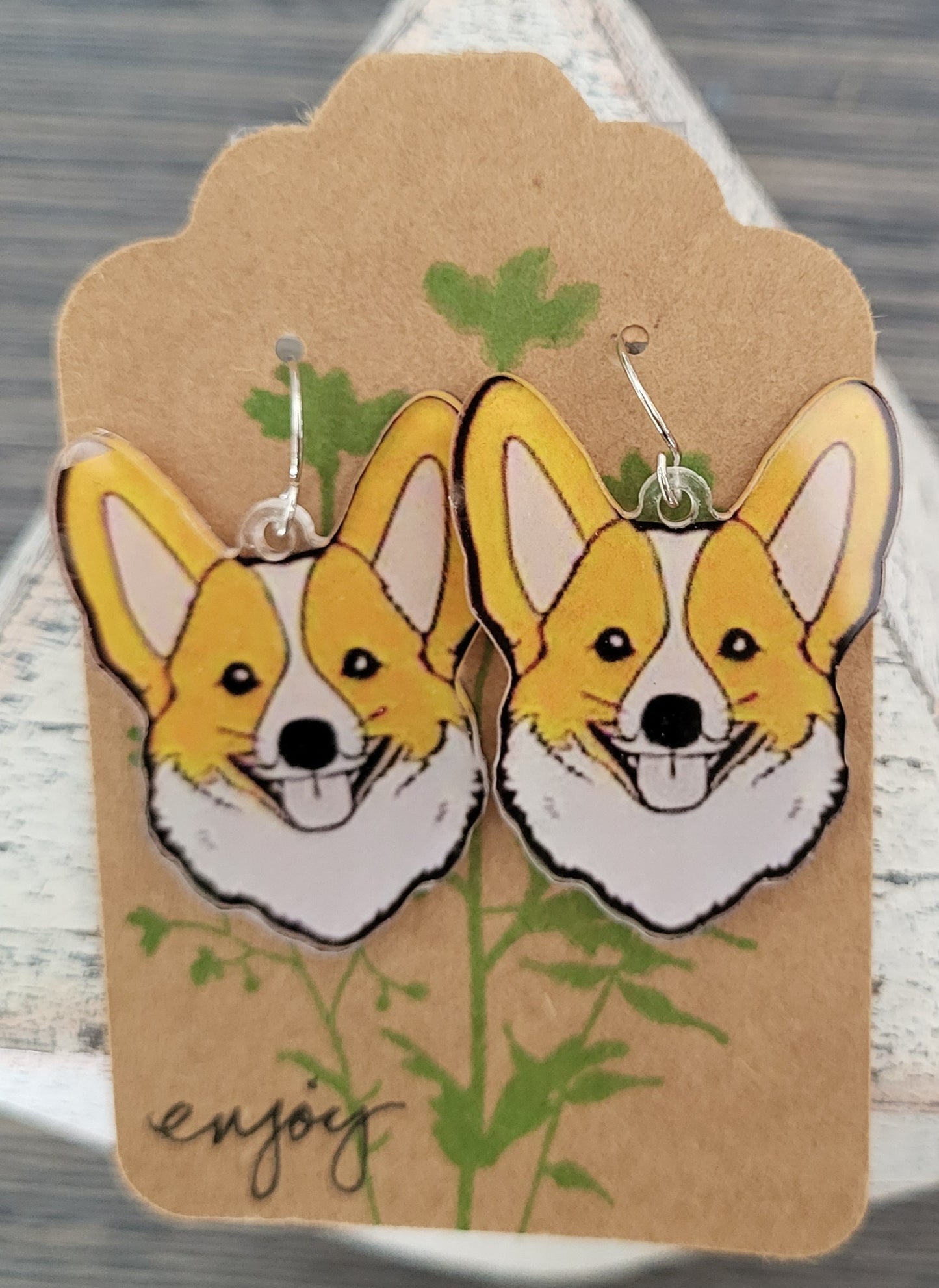On the Farm 2, Dogs, Stainless Steel Earwire Earrings
