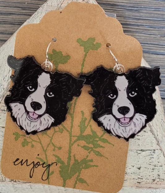 On the Farm 7, Dogs, Stainless Steel Earwire Earrings